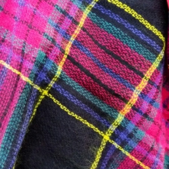 PLAID PRINT OVERSIZED BLANKET SCARF - Picture 2 of 2